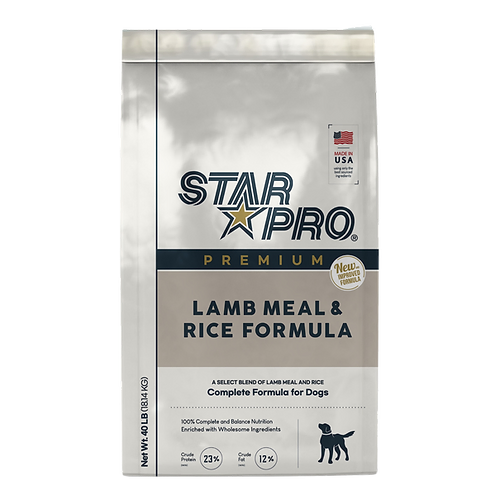 STAR PRO PREMIUM LAMB & RICE FORMULA 40LBS