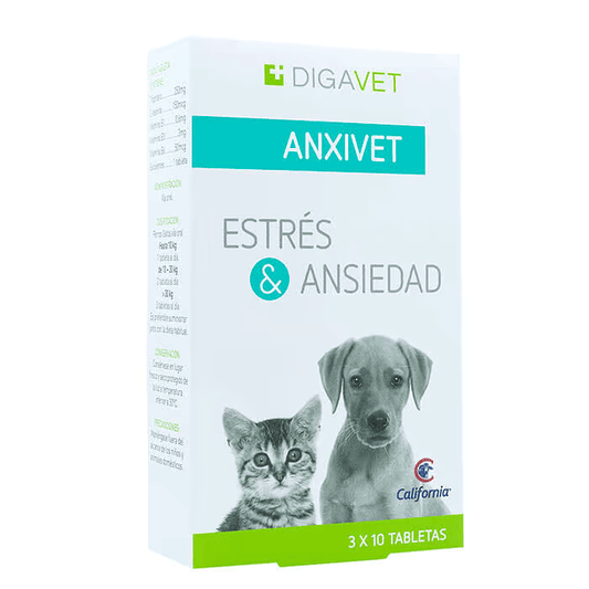 ANXIVET ESTRES & ANSIEDAD 30 TABLETAS