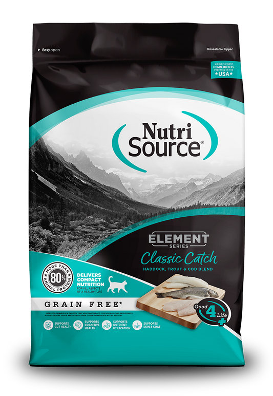 NUTRISOURCE  ELEMENT SERIES CLASSIC CATCH CAT FOOD 4LB