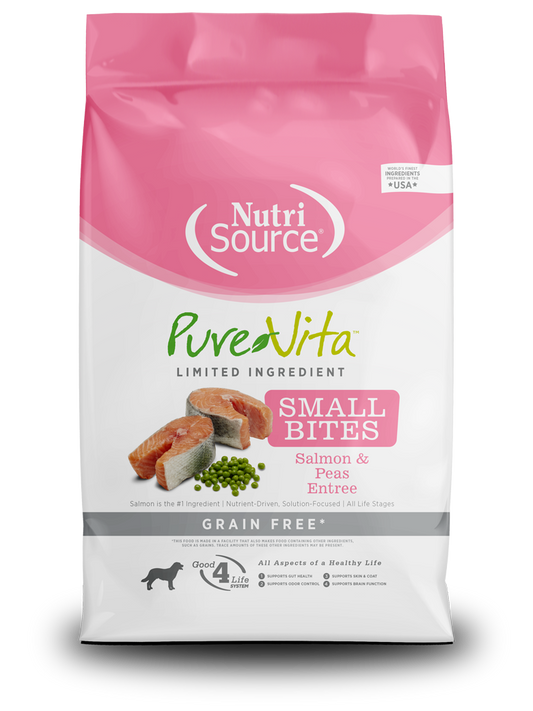 NUTRISOURCE SMALL BITES PURE VITA SALMON & PEAS ENTREE