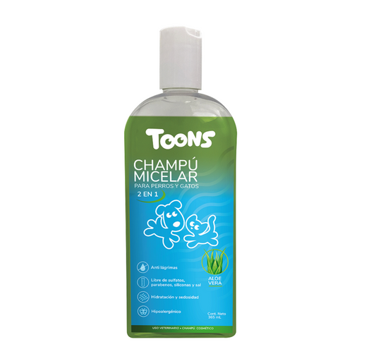 Toons - Shampoo Micelar para Perros y Gatos